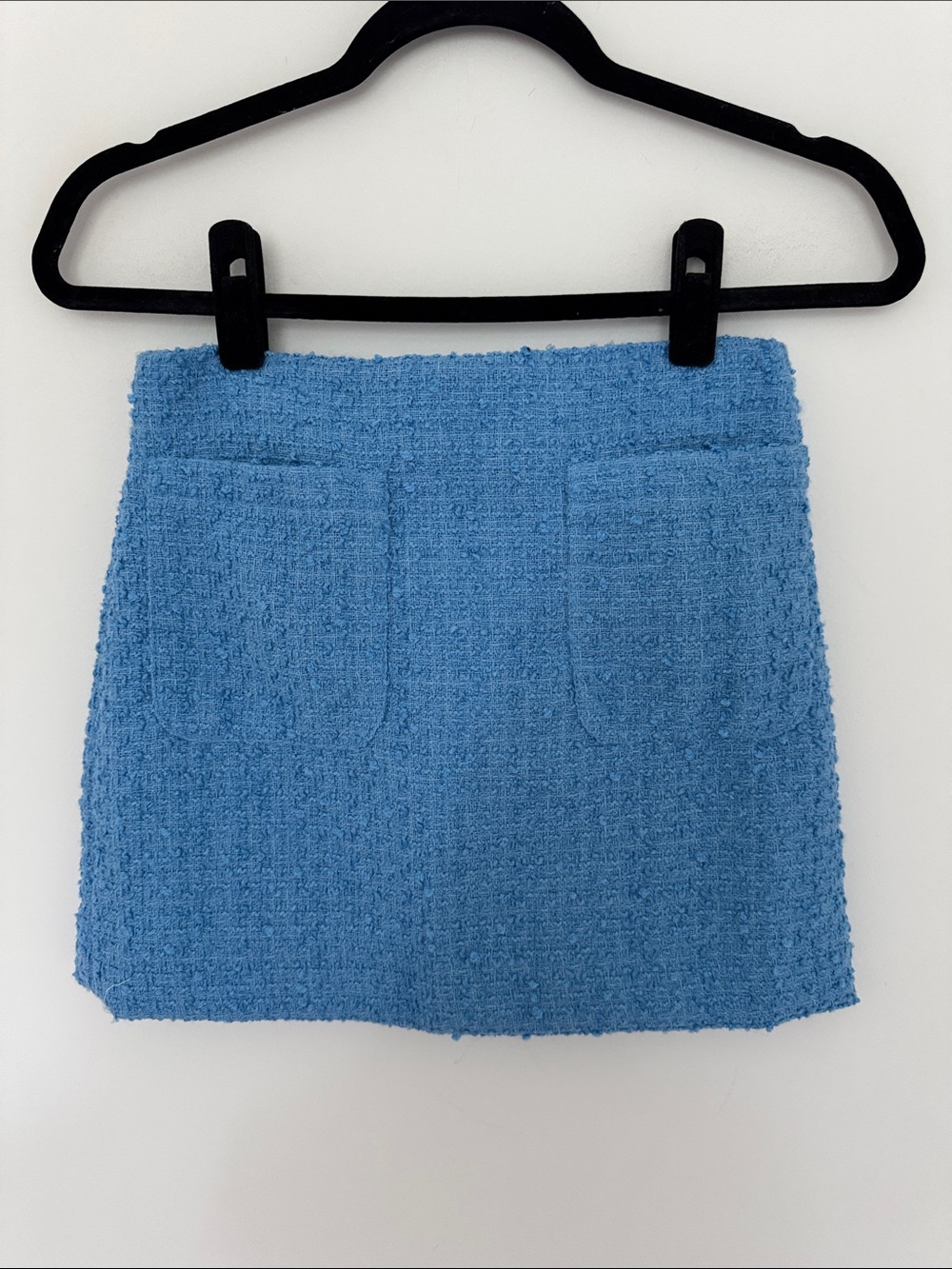 H&M NWT Matching Blazer and Skirt Set Blue Tweed - Size XS/2 - Picture 6 of 9